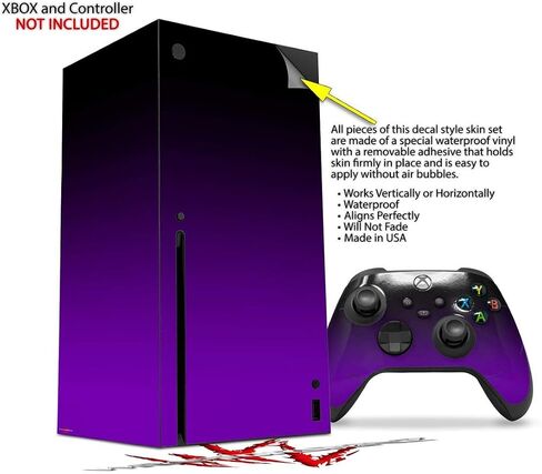 Wraptorskinz Skin Decal Vinyl Wrap متوافق مع وحدة التحكم Xbox Series X ووحدة التحكم - السلس Fades Purple Black (وحدة التحكم في الألعاب غير مدرجة) in Saudi Arabia