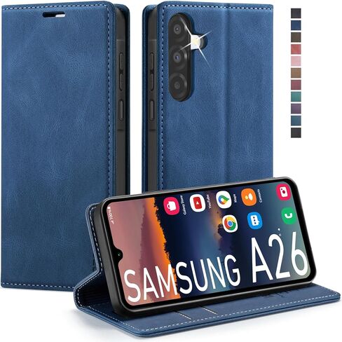 Samsung Galaxy A25 5G Wallet Case with [RFID Blocking],Blue in Saudi Arabia