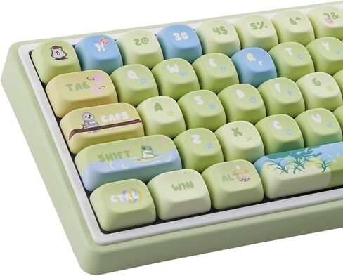 Tsungup Keycaps-Pink Cherry Blossom MOA Keycaps، مجموعة أغطية مفاتيح مخصصة ساكورا لطيفة 133 مفتاحًا PBT صبغ التسامي تألق من خلال أغطية لوحة المفاتيح للوحة المفاتيح الميكانيكية Cherry Gateron MX Swithes in Saudi Arabia
