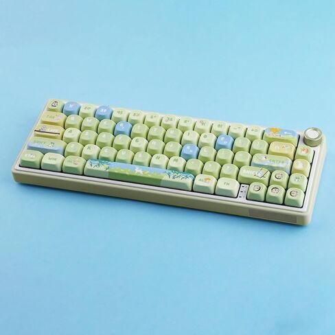 Tsungup Keycaps-Pink Cherry Blossom MOA Keycaps، مجموعة أغطية مفاتيح مخصصة ساكورا لطيفة 133 مفتاحًا PBT صبغ التسامي تألق من خلال أغطية لوحة المفاتيح للوحة المفاتيح الميكانيكية Cherry Gateron MX Swithes in Saudi Arabia