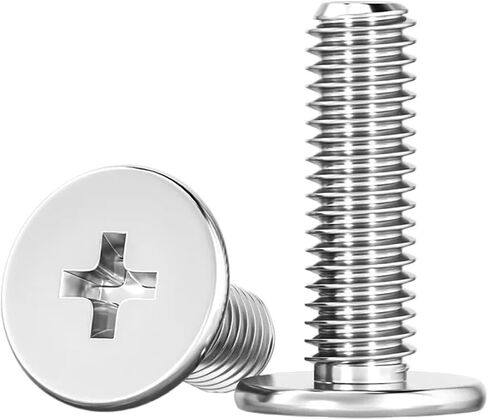 304 Stainless Steel M6 Ultra Thin Flat Head Cross Recessed Screws M6 M8 Computer Laptop Screws(M6x16x12 20pcs) in Kuwait