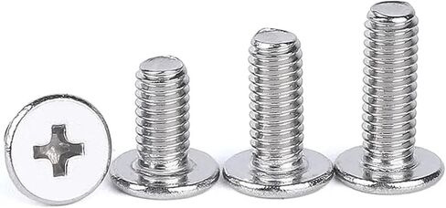 304 Stainless Steel M6 Ultra Thin Flat Head Cross Recessed Screws M6 M8 Computer Laptop Screws(M6x16x12 20pcs) in Kuwait