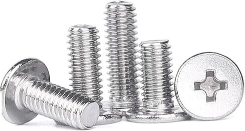 304 Stainless Steel M6 Ultra Thin Flat Head Cross Recessed Screws M6 M8 Computer Laptop Screws(M6x16x12 20pcs) in Kuwait