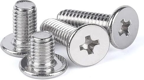 304 Stainless Steel M6 Ultra Thin Flat Head Cross Recessed Screws M6 M8 Computer Laptop Screws(M6x16x12 20pcs) in Kuwait