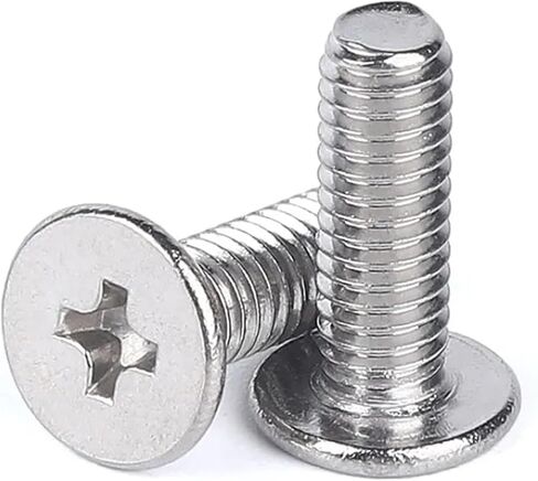 304 Stainless Steel M6 Ultra Thin Flat Head Cross Recessed Screws M6 M8 Computer Laptop Screws(M6x16x12 20pcs) in Kuwait