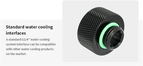 G1/4" 90 Degree Dual Rotary Fitting Connector 360 Degree Rotation Serpentine Rotary Fitting Adapter (Black) in Saudi Arabia