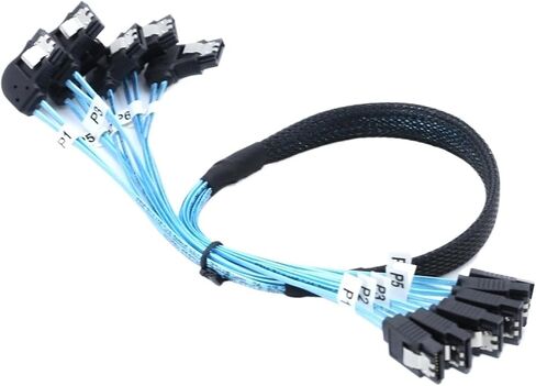 SATA 180 درجة 7PIN أنثى 6pcs/set-12gbps-sata استبدال كابل بنية الزاوية اليمنى لبيتكوين خادم CDD محركات الأقراص المضغوطة (1M) in Kuwait
