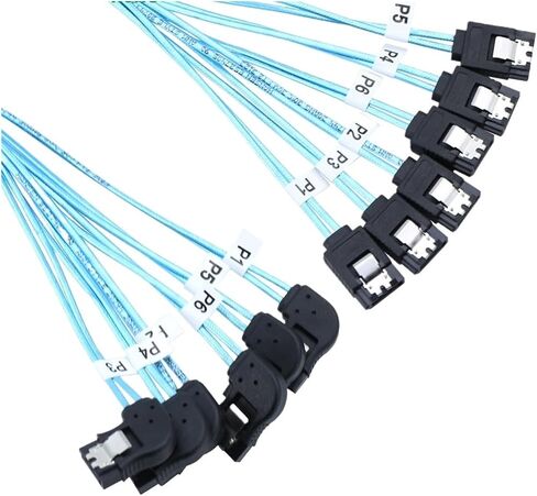 SATA 180 درجة 7PIN أنثى 6pcs/set-12gbps-sata استبدال كابل بنية الزاوية اليمنى لبيتكوين خادم CDD محركات الأقراص المضغوطة (1M) in Kuwait