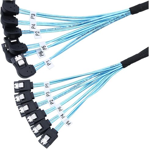 SATA 180 درجة 7PIN أنثى 6pcs/set-12gbps-sata استبدال كابل بنية الزاوية اليمنى لبيتكوين خادم CDD محركات الأقراص المضغوطة (1M) in Kuwait