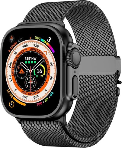 حلقة Milanese Mesh Loop لـ 44 مم 45 ملم Apple Watch Band for Men 42mm 44mm 46mm 38mm 45mm Series 7 40mm 41mm 49mm النساء ، in Saudi Arabia