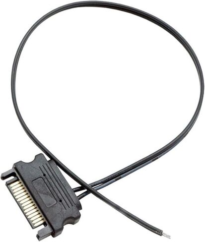 5V 12V 15Pin Male 22AWG Tinned Copper Computer Case Light Strip Power Cord(50cm,5V) in Kuwait