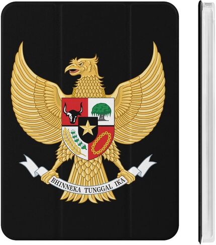 Indonesia Indonesian National Emblem Case with Pen Holder Slim Lightweight Trifold Stand Compatible with iPad mini 4/5/6 Mini4/5（7.9in） in Saudi Arabia