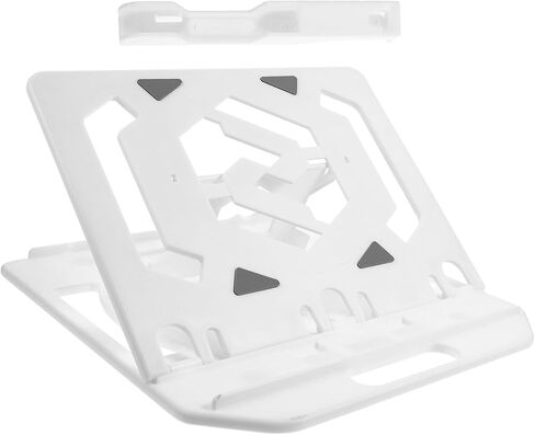 Mikikit Portable Laptop Stand with Phone Holder Ergonomic Design for All Laptops Hallow for Enhanced Airflow Convenient Stylish Riser for Home Office Use in Saudi Arabia