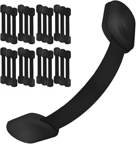 3M Adhesive Child Safety Strap Locks by Baby Proof Me, Pack of 6 Baby Latches for Cabinets, Dishwashers, Fridges, Ovens and Trash Cans, Stain Free Toilet Lock in Saudi Arabia