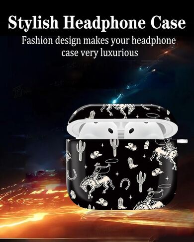 Custy Case Hard Case متوافق مع غطاء Case Airpod 4 ، لطيف مع سلسلة المفاتيح الذهبية ، ناعم TPU حالة مقاومة للصدمة للنساء الفتيات (لطيف الصبار رعاة البقر) in Kuwait