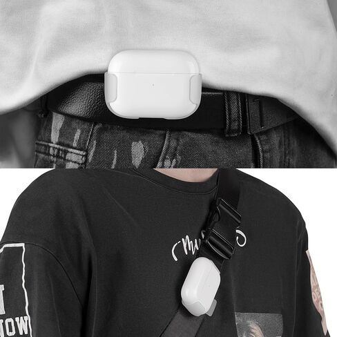 Geekria Ultra-Light Polycarbonate Belt Clip Earbuds Case Compatible with Apple AirPods Pro 2, Hard Shell for Hiking, Outdoor Activities, Tight Fixation (Black, 1 Pack, Single Case) in Saudi Arabia