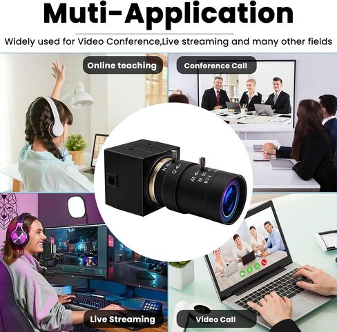 4K USB Camera - Zoom البصري 10x ، Ultra HD 2160p ، مستشعر IMX415 ، التوصيل والتشغيل لنظام التشغيل Windows ، Linux ، Mac ، Raspberry Pi in Kuwait