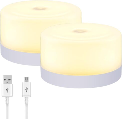 S SELDORAUK Touch Night Lights for Kids with Dimming Function, Rechargeable Baby Nursery Night Light, Dimmable Bedside Lamp for Breastfeeding and Sleep (Warm White, 2Pack) in Kuwait