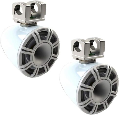 KICKER KMTC11 Marine Audio White 11" Speaker Boat Tower Horn Pair 44KMTC114W in Saudi Arabia