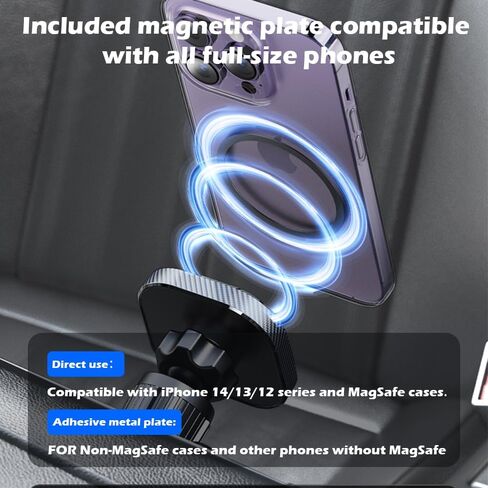 حامل تركيب هاتف السيارة المغناطيسي لأجهزة iPhone Magsafe ، متوافق مع iPhone 16،15،14،13،12 هواتف Pro/Max & Cell ، جبل تنفيس الهواء ، ملحقات سيارة مغناطيس آمنة للاستخدام بدون اليدين ، حامل الهاتف المحمول in Saudi Arabia