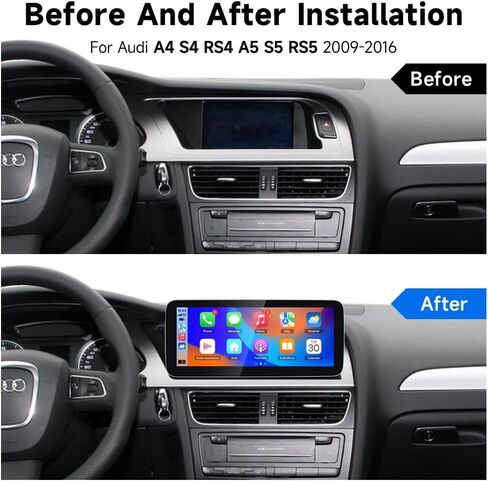 10.25 Inch Android 13 Car Video Player Wireless CarPlay for Audi A4 B8 A5 2009-2016 with Multimedia Car Radio Stereo Support Factory Camera USB Video Playback Mirroring in Saudi Arabia