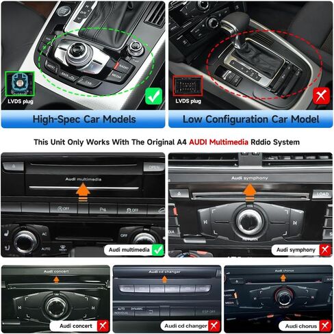 10.25 Inch Android 13 Car Video Player Wireless CarPlay for Audi A4 B8 A5 2009-2016 with Multimedia Car Radio Stereo Support Factory Camera USB Video Playback Mirroring in Saudi Arabia
