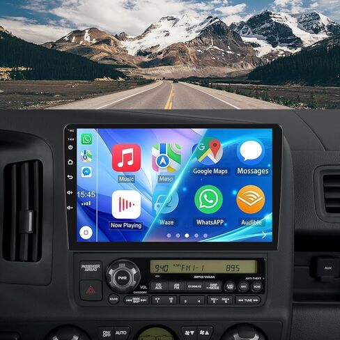 4G+64G Android 13 Double DIN CAR Steroo لـ Honda Ridgeline 2006-2014 مع Carplay Android Auto ، 10.1 "مستقبل راديو سيارة يعمل باللمس GPS Navi WiFi Bluetooth SWC BT FM كاميرا احتياطية in Saudi Arabia