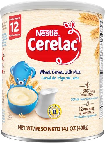 Nestle Cerelac Wheat Cereal with Milk, Made for Toddlers 12 Months, 14.1-Ounce Canister (Pack of 1) in Saudi Arabia