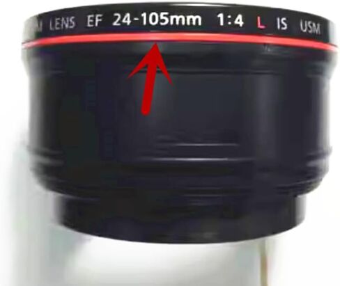 حلقة مؤشر Lens L New Lens L Red Circle متوافقة مع Canon EF 24-105mm f/4 L IS USM in Saudi Arabia