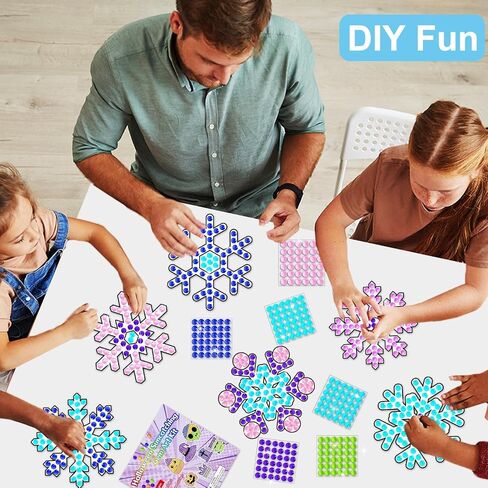 Winter Snow Arts and Crafts, Sun Gemmers Art Crafts Snowflake Suncatcher Kits for Children Teenagers Kids at 6-8, Winter DIY Diamond Painting Kits for Girls at 4 5 10 12 in Kuwait