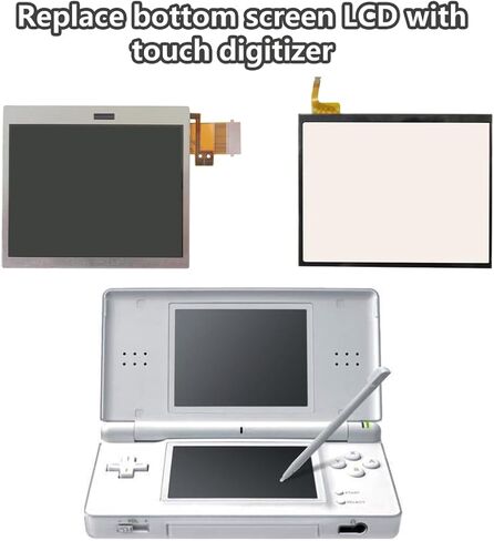 Bottom Screen LCD with Touch Digitizer Applied Replacement Part for Nintendo DS Lite NDSL Console in Saudi Arabia