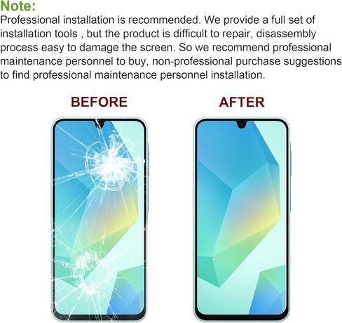استبدال شاشة زجاجية خارجية جديدة من Galaxy A16 5G مع أدوات أدوات الإصلاح المجانية (لا يوجد LCD Touch ＆ Digitizer) in Kuwait