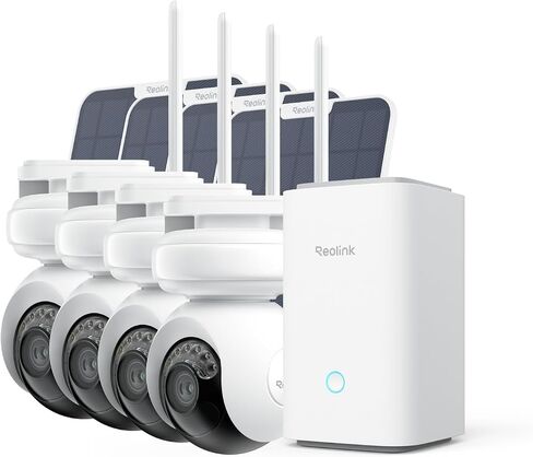 REOLINK 4X Altas PT Ultra with Solar Panel and Home Hub, 4K Solar Security Cameras Wireless Outdoor, 500 Days Battery Life, ColorX Night Vision, 360° Auto Tracking, Local Storage in Saudi Arabia