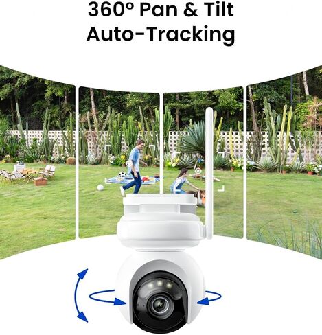 REOLINK 4X Altas PT Ultra with Solar Panel and Home Hub, 4K Solar Security Cameras Wireless Outdoor, 500 Days Battery Life, ColorX Night Vision, 360° Auto Tracking, Local Storage in Saudi Arabia