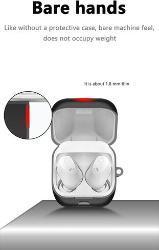 مناسبة ل Sennheiser Accentum Case All-Around Around ، علبة شحن سماعة الرأس مع غطاء مقاوم للخدش ، 360 درجة مقاومة للصدمة ، مقاومة للماء ومقاومة للأسفل (حبل أسود+أسود) in Saudi Arabia