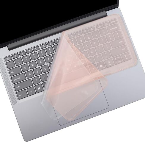 2 Universal Keyboard Cover for 13.3" 14" inch Laptop Notebook Ultra Thin Silicone Waterproof Dustproof Keyboard Protector Skin (Size:12.2" x 5.07")-Orange+Clear in Saudi Arabia