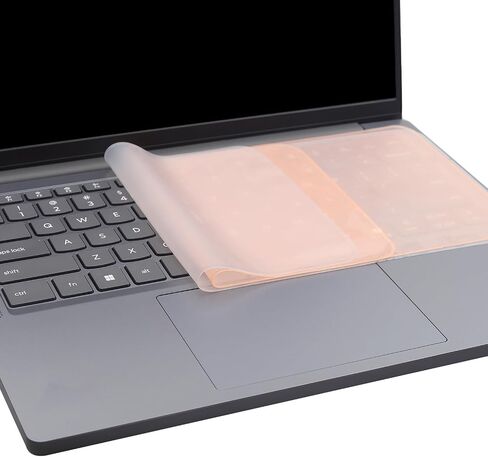 2 Universal Keyboard Cover for 13.3" 14" inch Laptop Notebook Ultra Thin Silicone Waterproof Dustproof Keyboard Protector Skin (Size:12.2" x 5.07")-Orange+Clear in Saudi Arabia