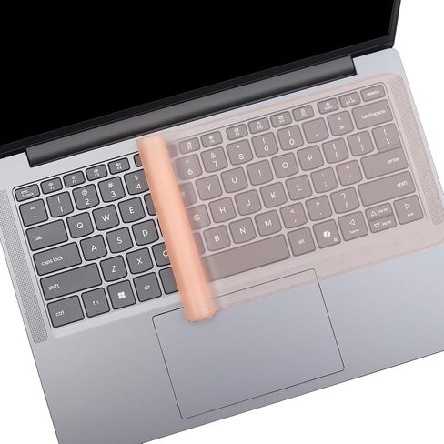 2 Universal Keyboard Cover for 13.3" 14" inch Laptop Notebook Ultra Thin Silicone Waterproof Dustproof Keyboard Protector Skin (Size:12.2" x 5.07")-Orange+Clear in Saudi Arabia