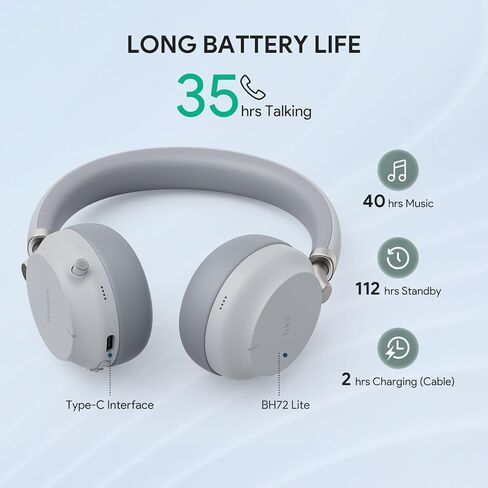 Yealink 1208607 ، BH72 Lite Bluetooth سماعة UC - Gray USB -A (متجدد) in Kuwait