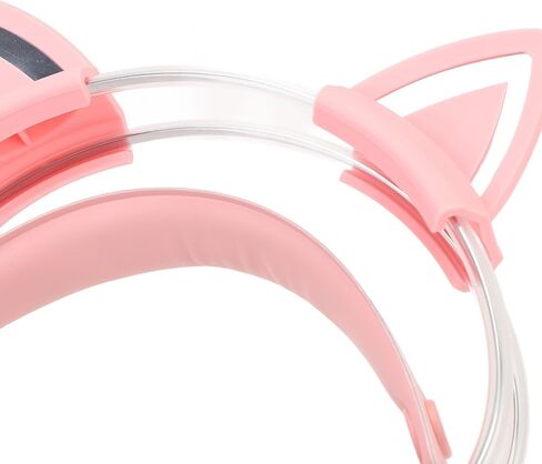 Cat Ear Gaming Headset Roseate RGB Light Adjustable Headband Wired Gaming Headphone with Mic for PC Laptop Game Console in Saudi Arabia