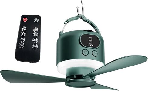 Portable USB Charging Ceiling Fan With Light And Remote Controls Featuring Removable Bladee And 4 Speed For Indoor Outdoor Activities USB Rechargeable Ceiling Fan in Saudi Arabia