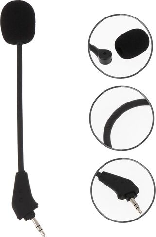Happyyami Noise Cancelling Headset Microphone with Comfortable Sponge Head Pole Stereo Wired Gooseneck Mic for Gaming Streaming Home Office Use Plug and Play No Battery Needed in Saudi Arabia