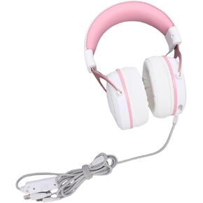 GOWENIC Wired Headphones, Ergonomic Omnidirectional Voice Pickup Aluminum Gaming Headset Flexible Soft for PC (Black Red) in Saudi Arabia