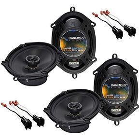 Harmony Audio Bundle Compatible with 2007-2010 Ford Edge (2) HA-R68 5x7 6x8 New Factory Speaker Replacement Upgrade Package 225W Speakers, and HA-725600 Speaker Replacement Harness in Kuwait
