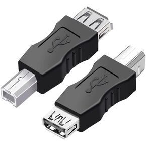 2 عبوة USB A إلى USB B محول الطابعة ذكرا إلى أنثى ، USB 2.0 من النوع A من الذكور إلى B محول أنثى لجهاز الإسقاط الماسح الضوئي للطابعة ، والتوصيل والتشغيل متوافق مع Windows/Mac/Linux الكمبيوتر المحمول الكمبيوتر المحمول in Kuwait