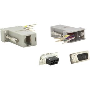 DB9 Male to RJ45 Jack Modular Adapter - Gray in Kuwait