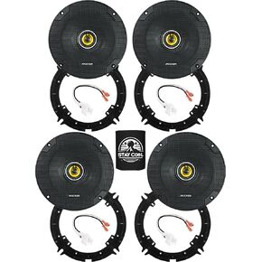 KICKER Front and Rear Door 6.5 Speakers Kit for Hyundai Elantra 2011-2016 Upgrade Kit - 2 Pairs of CS Series 6 1/2 Inch Coaxial Speakers with Adapters and Harnesses - CSC65, 46CSC654 in Kuwait