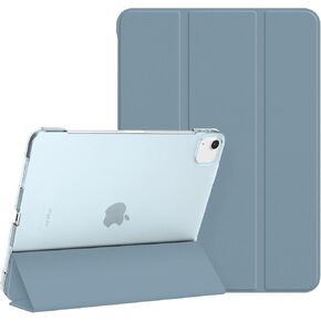 حافظة لجهاز iPad Air 13 بوصة M4/M3/M2 2026/2025/2024، iPad Pro 12.9 (الجيل السادس/الخامس 2022/2021)، حافظة خلفية صلبة شفافة من البولي كربونات مع تنبيه/غفو تلقائي، غطاء حامل ثلاثي الطي، وردي in Kuwait