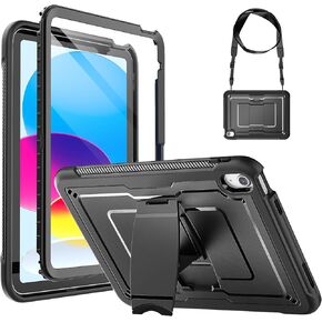 حالة لجيل iPad A16 11 بوصة ، لجيل iPad 11/ 10th 11 ''/ 10.9 '' 2025/2022 ، علبة حماية كاملة الجسم مع واقي الشاشة ، مع حزام وقف ، الأزرق in Saudi Arabia