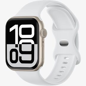 FKM Fluoroelastomer Rubber Band Compatible with Apple Watch for Men 49mm 44mm 46mm 45mm 44mm 38mm 40mm 41mm 42mm,Soft Waterproof Watch Strap Women for iWatch Ultra Series SE 10 9 8 7 6 5 4 3 2 1 in Kuwait